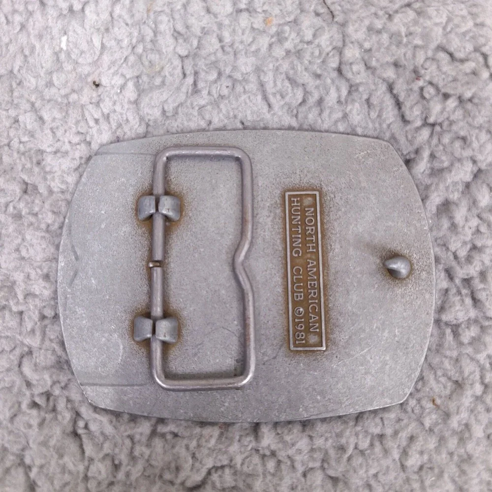 Vintage 1981 North American Hunting Club Belt Buckle Life Member‎ Personalized